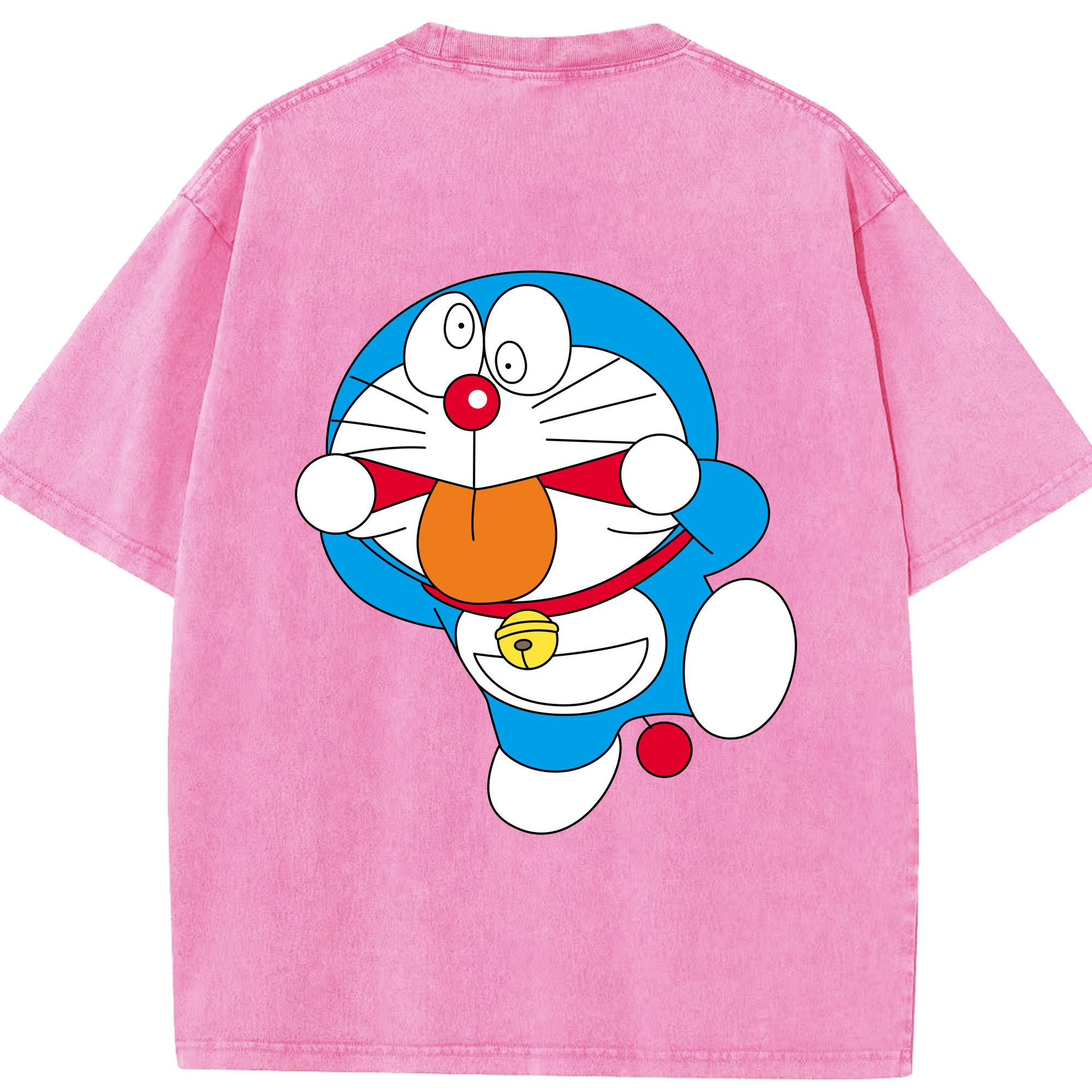 （画像用） ドラえもん Doraemon 綿100% ヴィンテージ風 半袖Tシャツ（背面プリント）